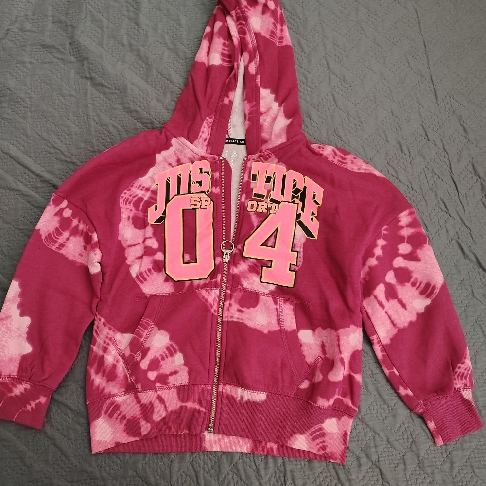 Kids Pink Tie-Dye Hoodie